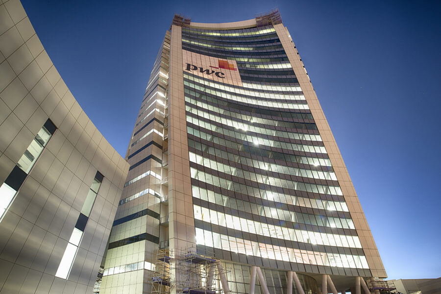 Lights are on in the PwC Tower…