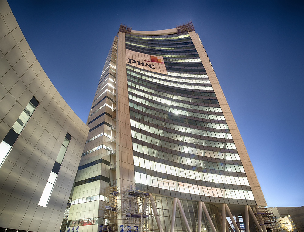 Lights are on in the PwC Tower…