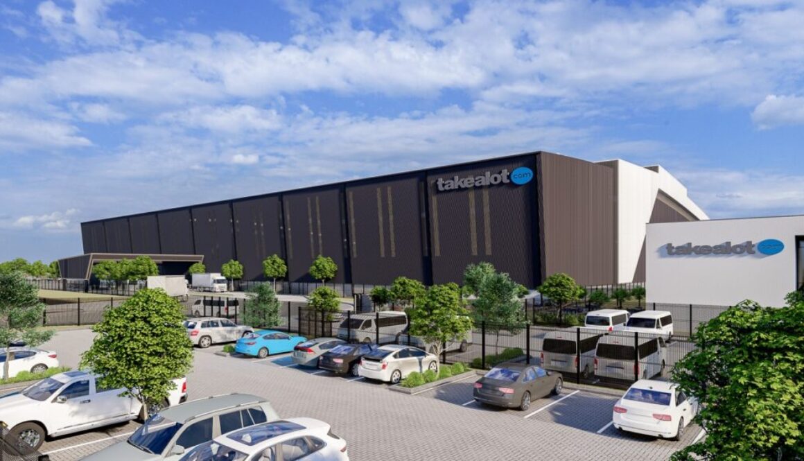 Atterbury-Architectural rendering of the Takealot distribution centre in Richmond Park